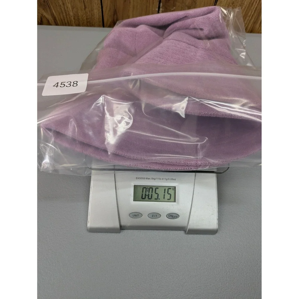 Retro Terry Cloth Bucket Hat Womens‎ OS Purple Side Pocket Sun Beach Hat